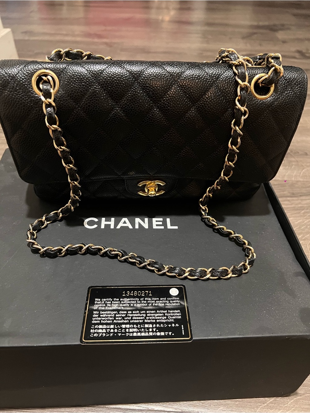 Chanel Classic Caviar Quilted Medium Double Flap